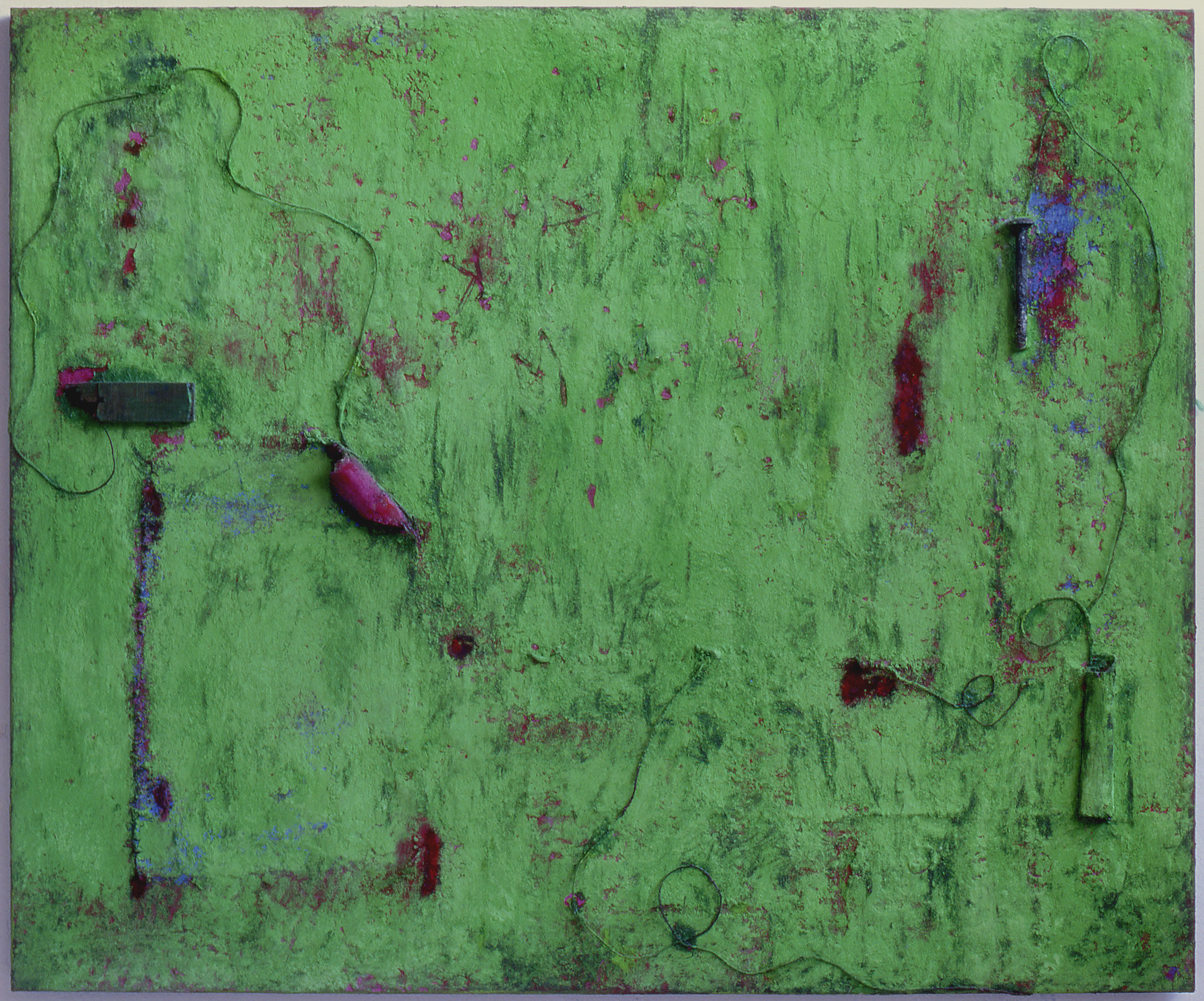 Anna Caione  Primavera  2005, pigment _ mixed media on canvas, 100cm x 120cm